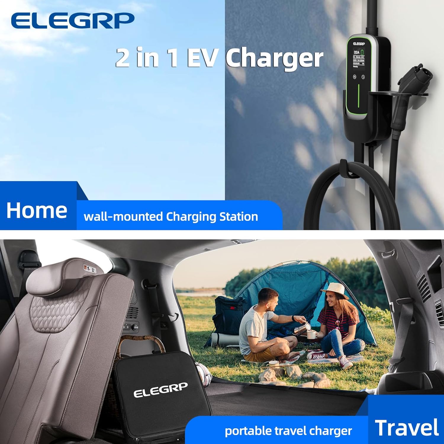 ELEGRP 32 Amp Portable Electri - đánh giá và giá Home Ev Charger