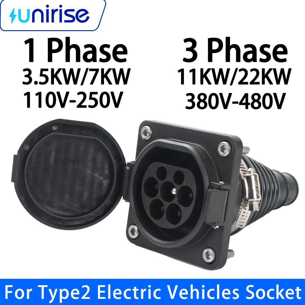 Unirise Type2 EV Car Socket wi - đánh giá và giá Ev Charging Cable