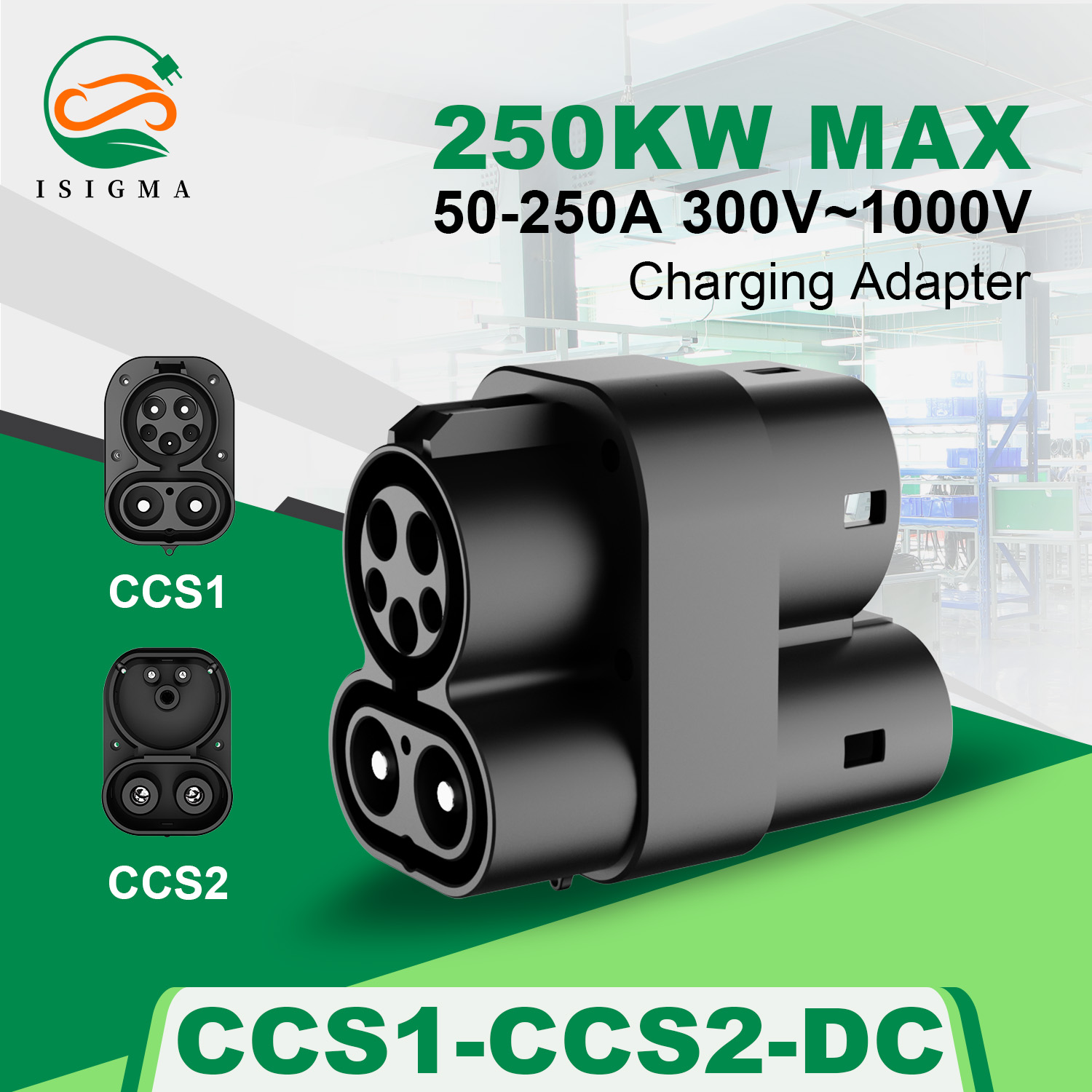 Isigma,CCS1 to CCS2 DC only Ch - đánh giá và giá Ccs2 To Ccs1 Fast Charge Adapter 250Kw